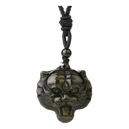 Collar Cuarzo Tigre Oriente Obsidiana Dorada - Poder Y Prote Collar Cuarzo Tigre Oriente Obsidiana Dorada - Poder Y Prote