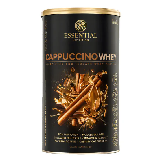 Suplemento Em Pó Essential Nutrition Cappuccino Whey Em Lata 420g