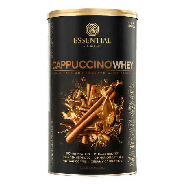 Suplemento Em Pó Essential Nutrition Cappuccino Whey Em Lata 420g