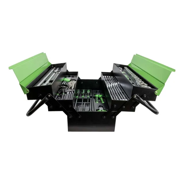 Kit De Herramientas De 64 Pzas En Caja Tipo Escalera