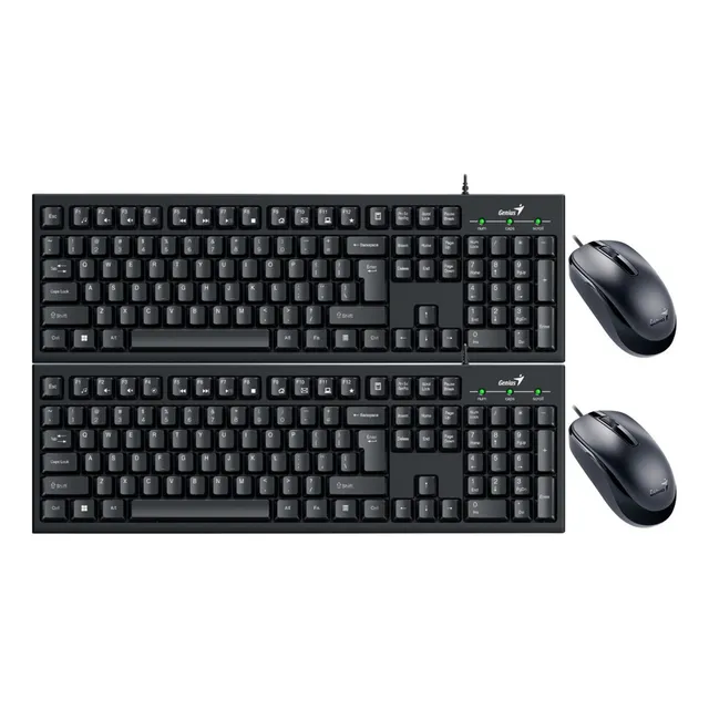 Teclado Y Mouse Con Cable Genius Usb Combo Clasico Pack X2
