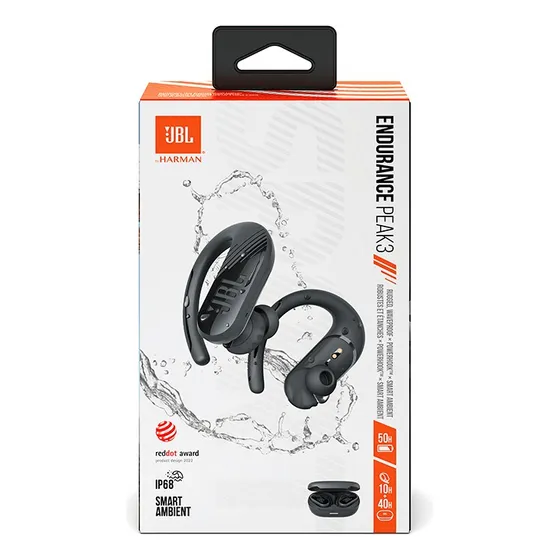 Fone De Ouvido Jbl Tws Endurance Peak 3 Jblendurpeak3b Preto