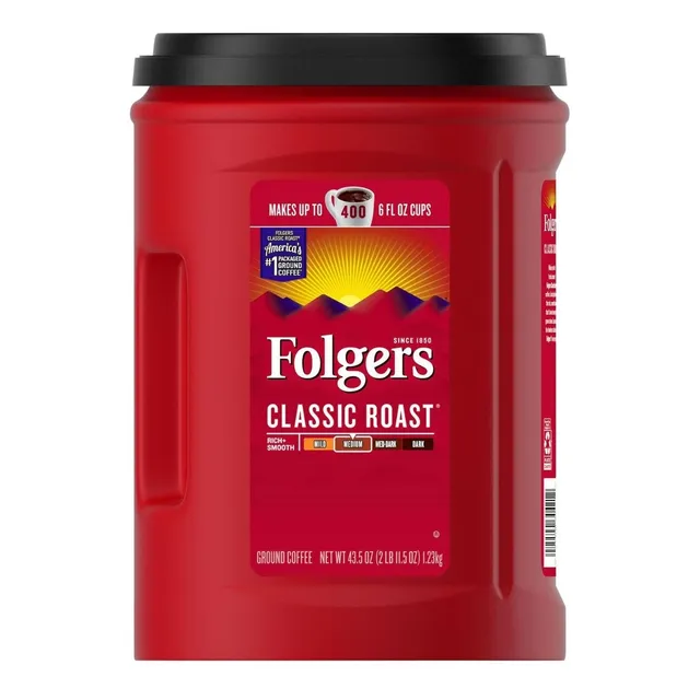 Cafe Folgers Classic Clasico Bote Jumbo 1.23kg 400 Tazas