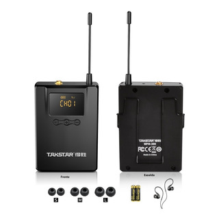 Receptor Monitor Uhf Inalámbrico Takstar Wpm300r Y Audífonos Receptor Monitor Uhf Inalámbrico Takstar Wpm300r Y Audífonos