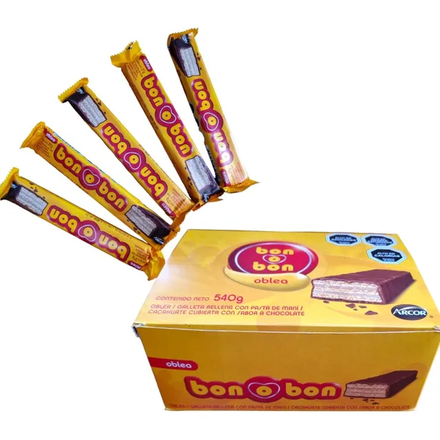 Bon O Bon Oblea Rellena De Crema De Maní 20 Unidades 