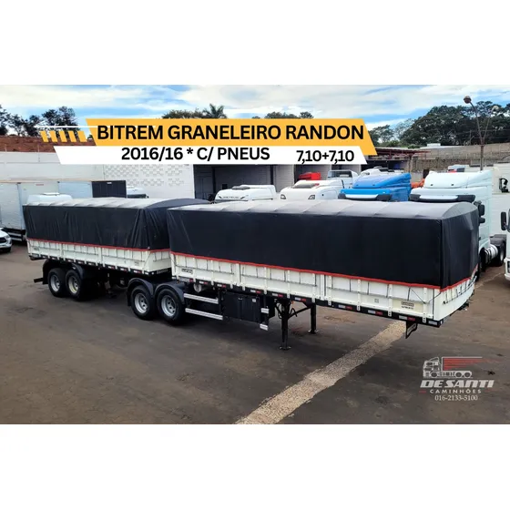 Carreta Bitrem Graneleira Randon Ano 2016/16 C/ Pneus