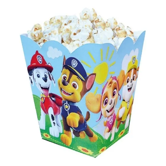 Pack X6 - Pochocleras - Cajitas Golosinas - Paw Patrol Color Celeste