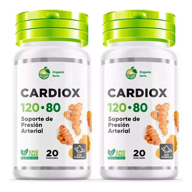 Cardiox 120 80 Regula Presion Arterial 20 Cap. X 02 Frascos
