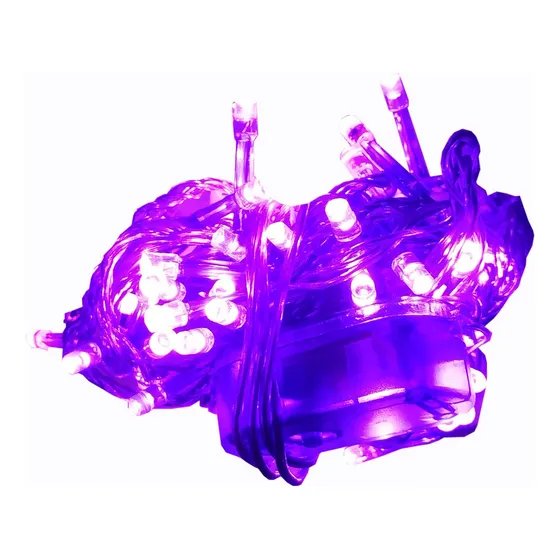 5 Pz Serie Navideña Led Variedad Colores 50 Leds 2.7m Se50p Luces Morado