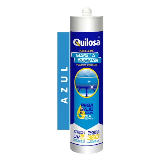 Silicon Para Piscinas Cartucho 280ml Azul - Quilosa