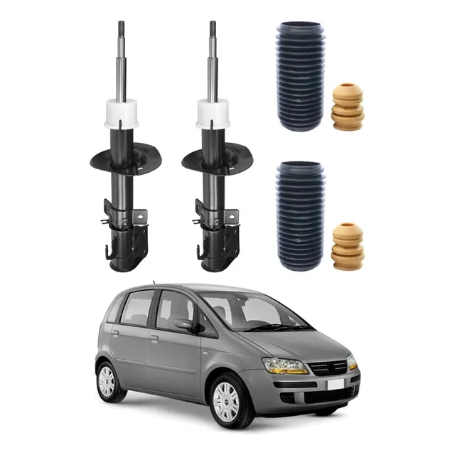 Par Amortecedor Dianteiro Fiat Idea 2006 2007 Nakata + Kit