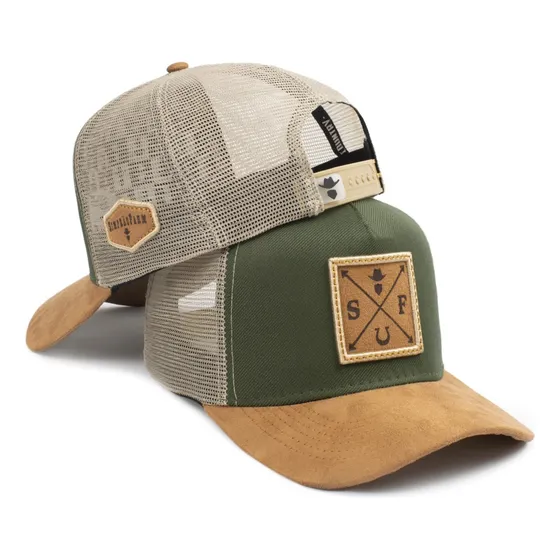 Boné Trucker Original Aba Curvada De Camurça Agro Country