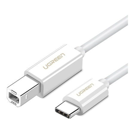 Cabo De Impressora Branco Ugreen Ugreen Usb C Para Usb 2.0 De 1,5 M Cabo De Impressora Branco Ugreen Ugreen Usb C Para Usb 2.0 De 1,5 M
