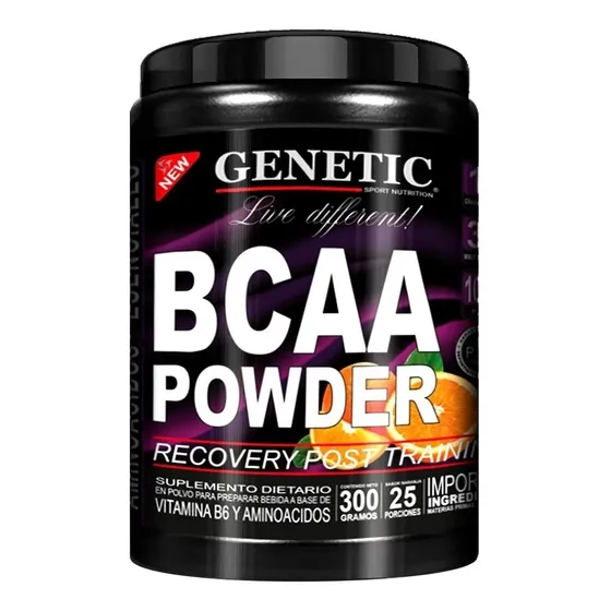 Bcaa Polvo Aminoacidos Ramificados + Vitaminas B6 - Genetic