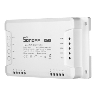 Comutador Inteligente Diy Wi-fi De 4 Vias Sonoff 4ch R3 De 4 Comutador Inteligente Diy Wi-fi De 4 Vias Sonoff 4ch R3 De 4