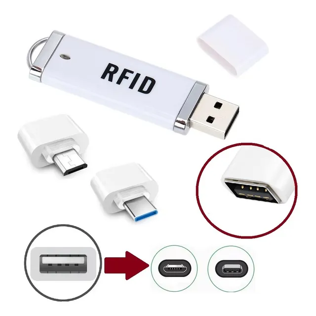 Mini Leitor Rfid Usb Android Linux Windows Otg 125khz