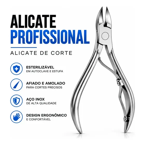 Alicate De Corte Unha Curvo Profissional Unhas Manicure Pedicure
