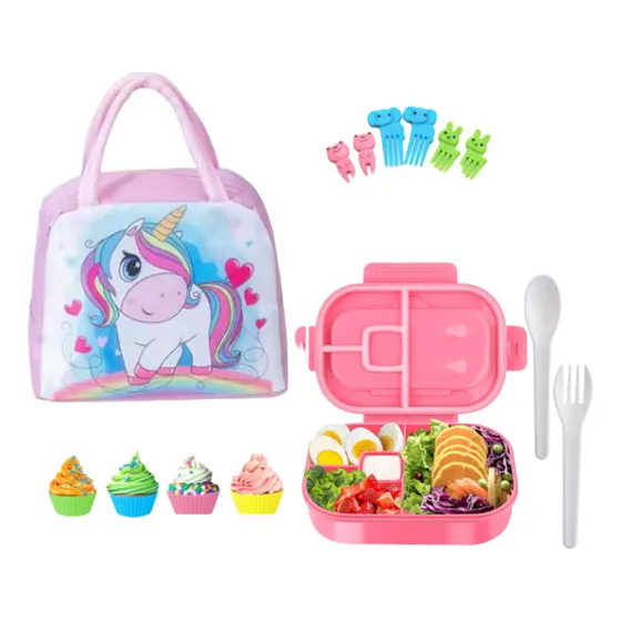 Lonchera, Fiambrera Bento Box, Múltiples Compartimientos