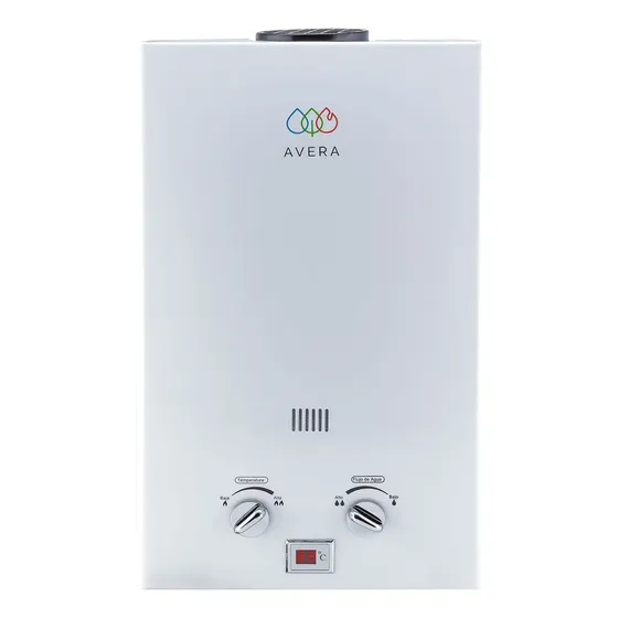 Calentador de agua Instantáneo Gas Natural, 16 Litros/Minuto, Boiler de Paso para 3.5 Servicio, Fácil Instalación, 80% Ahorro de Gas y Agua Caliente al Instante, AVERA C16LNAT