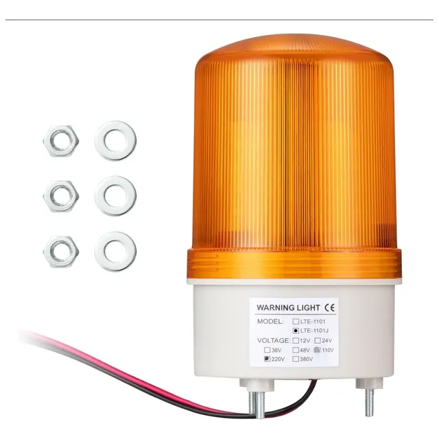 Baliza Giratoria Led Con Sirena 220v Amarilla Porton Alarma