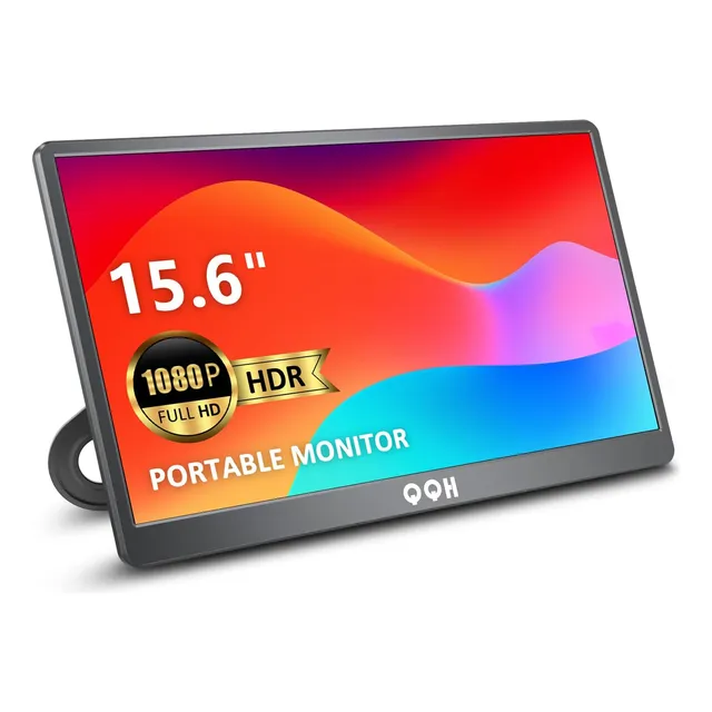 Monitor Portatil Qqh Gris Fhd, 1080p Para Notebook Lcd 60...