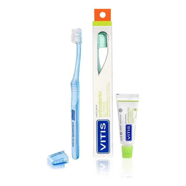 3pack: 3 Cepillo Dental Vitis Ortho + 3 Pasta Dental Ortho