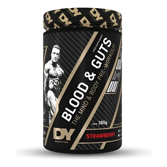 Blood & Guts Pre Workout 40 Serv, Dy Nutrition Pre Entreno Sabor Strawberry | Cuotas sin interés