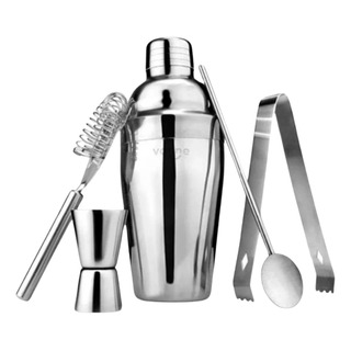 Coctelera Set Con Jigger Pinza Colador Cuchara Barman Tragos Coctelera Set Con Jigger Pinza Colador Cuchara Barman Tragos