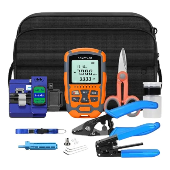 Kit Ftth Con Power Meter/vfl Integrado Y Cleaver Reforzado