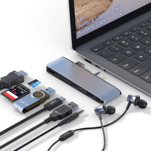 Estación De Acoplamiento Hub Para Surface Laptop 5/laptop