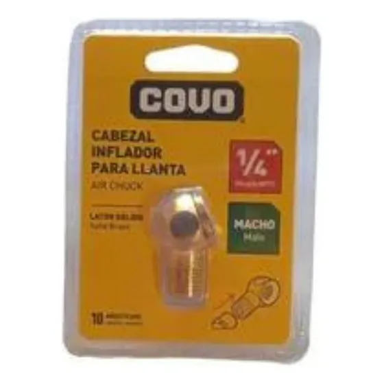 Cabezal Inflador Macho De Llanta 1/4  Cv-ckjt1 Covo