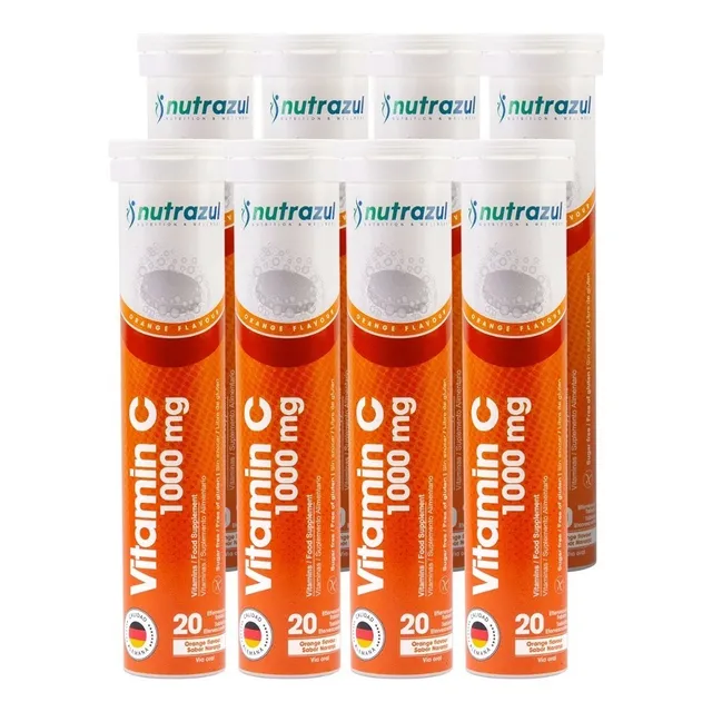 Vitaminas C Nutrazul (pack 8 U ) 20 Tab. Efervescentes C/u 