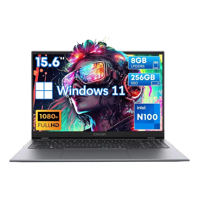 Chuwi Laptop 15.6 Pulgadas 8gb Lpddr5 Ram 256gb Ssd Intel