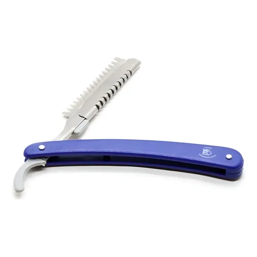 Porta Navaja Profesional Barber Premium Lobo® Profesional Textura Azul