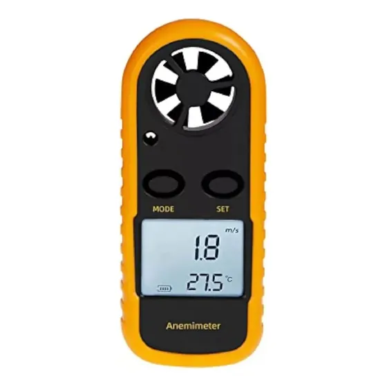 Anemómetro Y Termómetro Gm816 Medidor Velocidad Del Viento