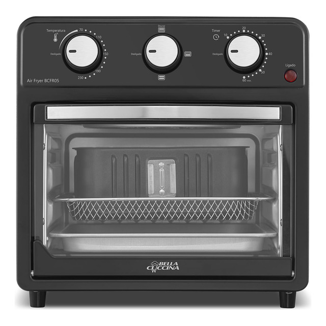 Fritadeira Air Fryer Bcfr05 Bella Cuccina 12l 1500w Preto 127v Fritadeira Air Fryer Bcfr05 Bella Cuccina 12l 1500w Preto 127v