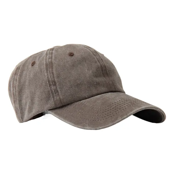 Gorra Vilo Vintage Gabardina Gastada Cap Marrón Oscuro Unico Liso