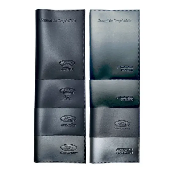 Capa Porta Manual Proprietário Ford Todos Modelo Couro Eco
