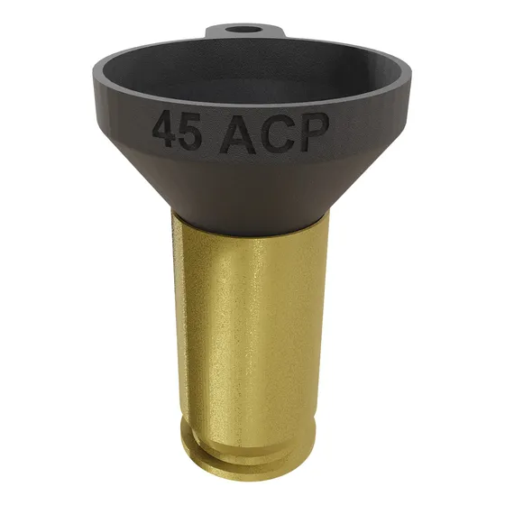 Funil De Cápsula Estojo Para Recarga .45 Acp - Preto