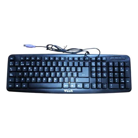 Teclado Negro Marca Wash Ps/2 Español