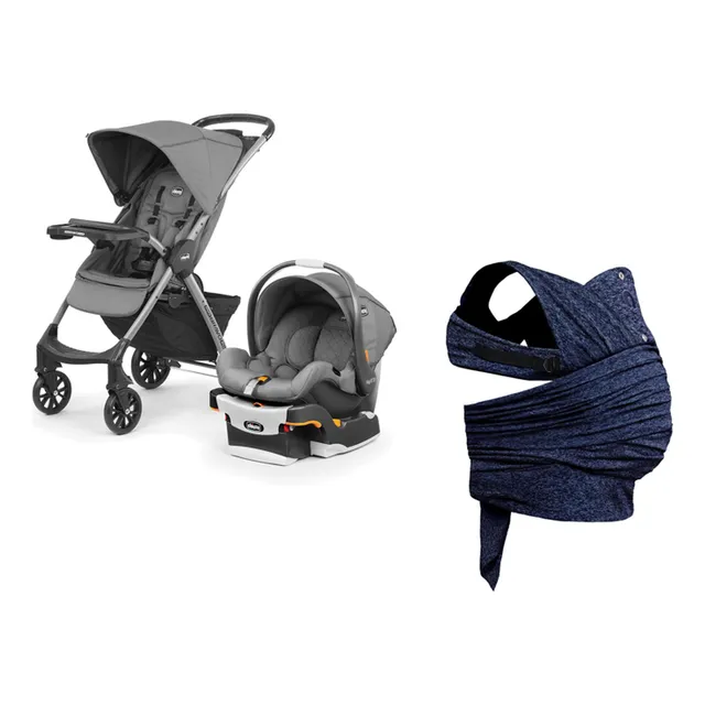 Chicco Paq Carriola Mini Bravo Con Canguro Boppy Gris Hasta