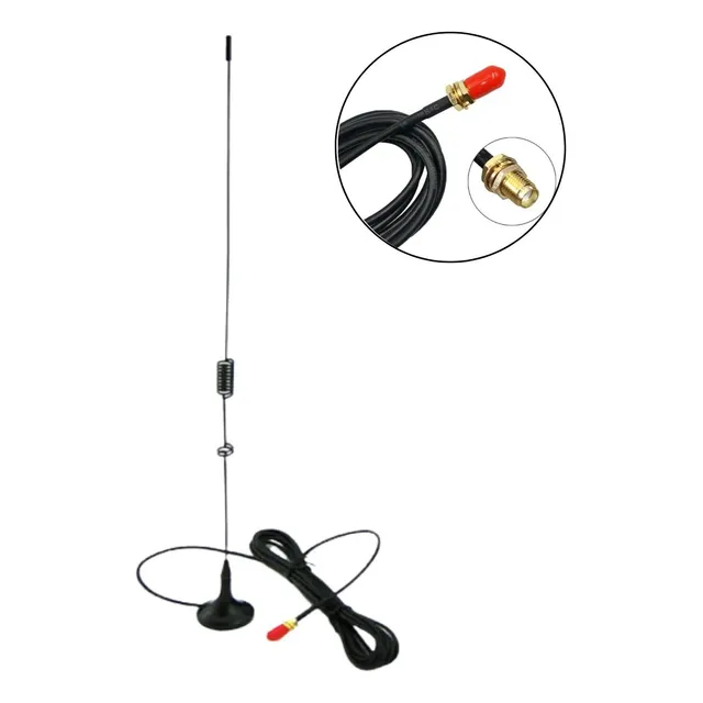 Antena Externa P/ Rádio Baofeng Nagoya Ut106 Base Magnética