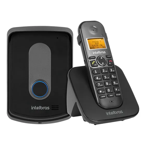 Kit Interfone Sem Fio 1 TIS 5010 Preto 127/220V