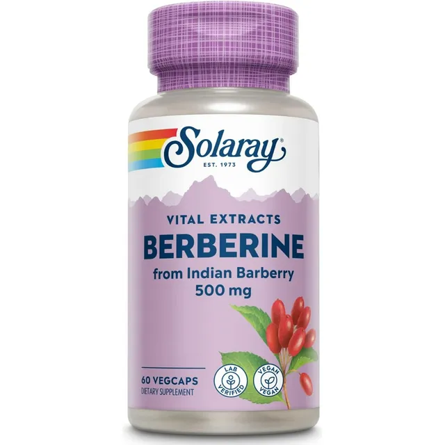 Solaray Berberina 500 Mg De Extracto De Raíz 60 Caps Sabor Sin Sabor