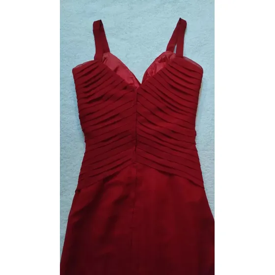 Vestido Largo De Chifon  Talla Xs, Hecho A Medida