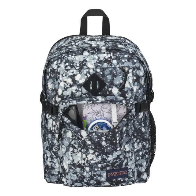 Mochila Jansport Main Campus Azul Escolar Casual Laptop Color Gris Diseño De La Tela Liso