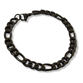 Pulsera Tejido Tipo 3:1 De 21cms 9mm Acero Inoxidable Negro Pulsera Tejido Tipo 3:1 De 21cms 9mm Acero Inoxidable Negro