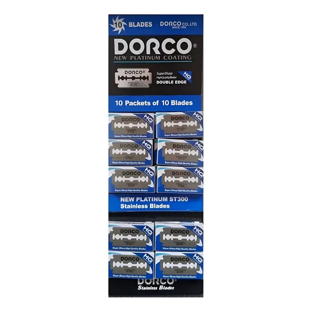 100 Cuchillas De Repuesto Dorco St300 Para Navaja De Afeitar
