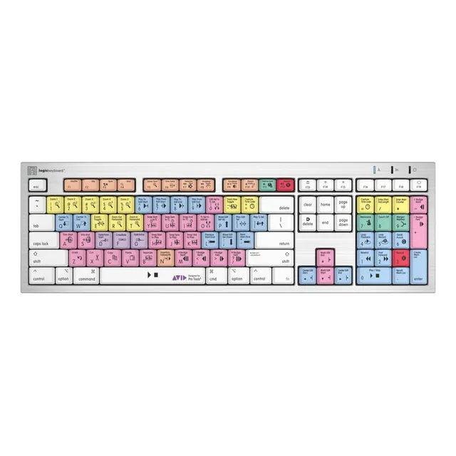 Logickeyboard Designed For Avid Pro Tools On Mac Usb Wired Two Built-in Usb High-speed Ports Compatible To Macos