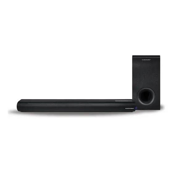 Barra De Sonido 2.1 Con Subwoofer Inalámbrico Asbar1000pack Color Negro Frecuencia 35hz-200hz